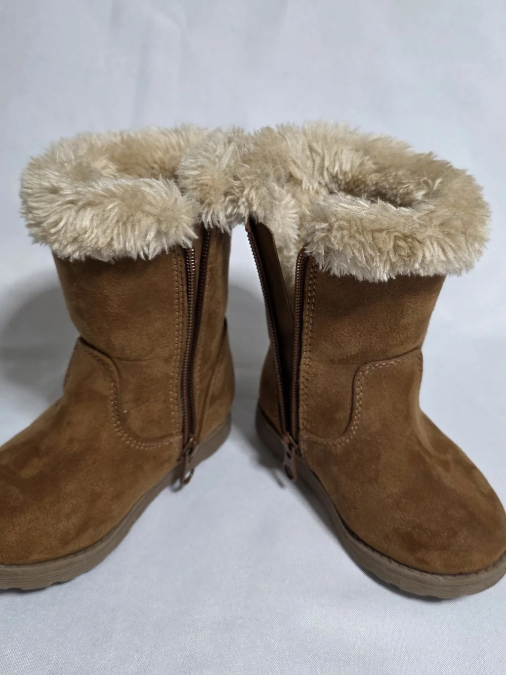 Toddler Girls Leah Faux Fur Trim Suede Fall/Winter Boots